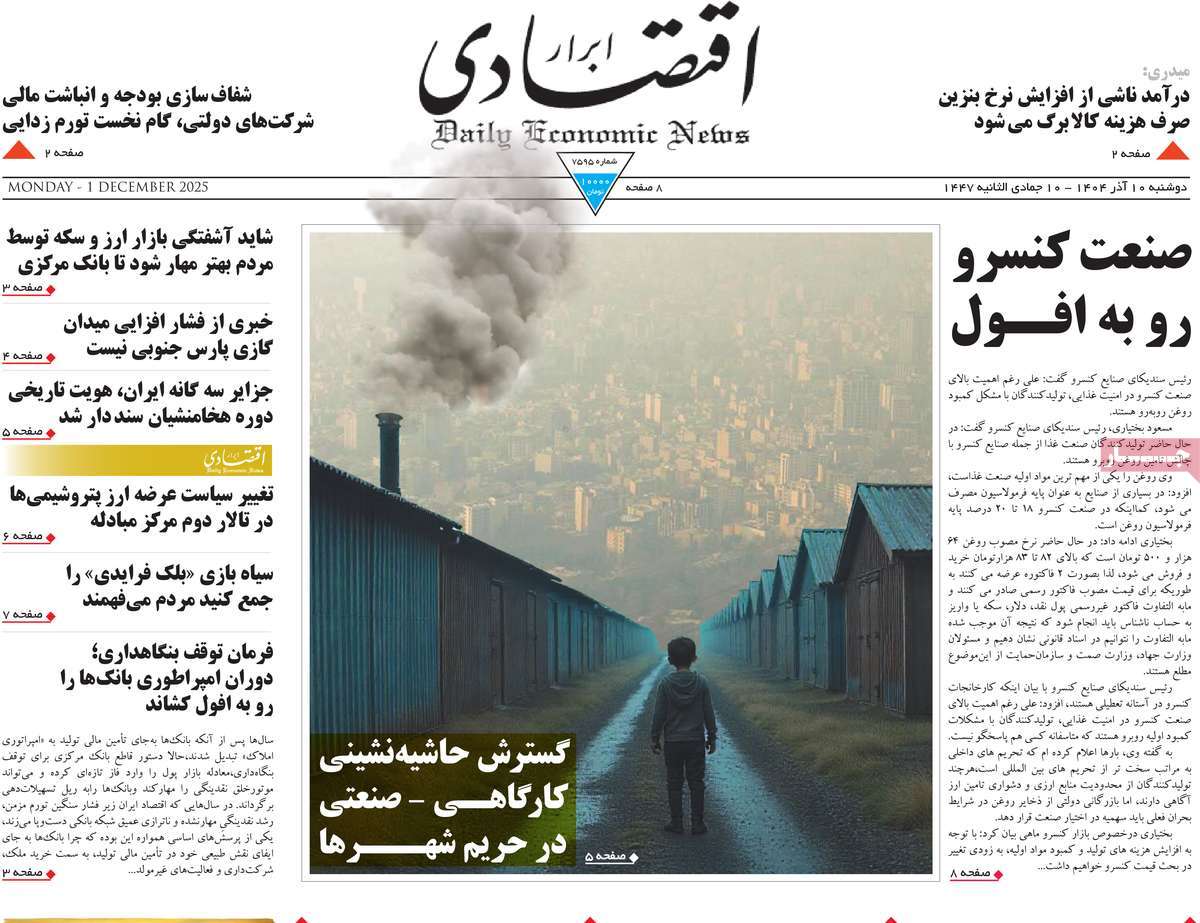 روزنامه ابرار اقتصادی