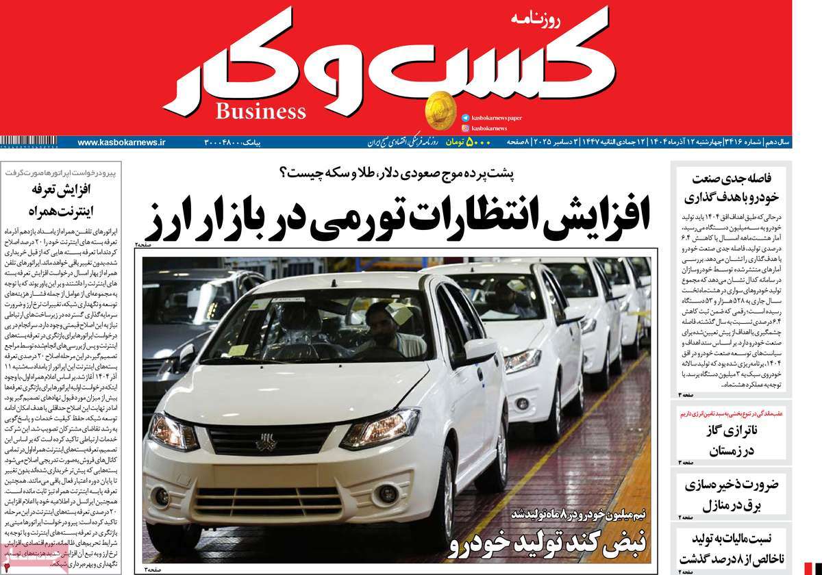 روزنامه کسب و کار