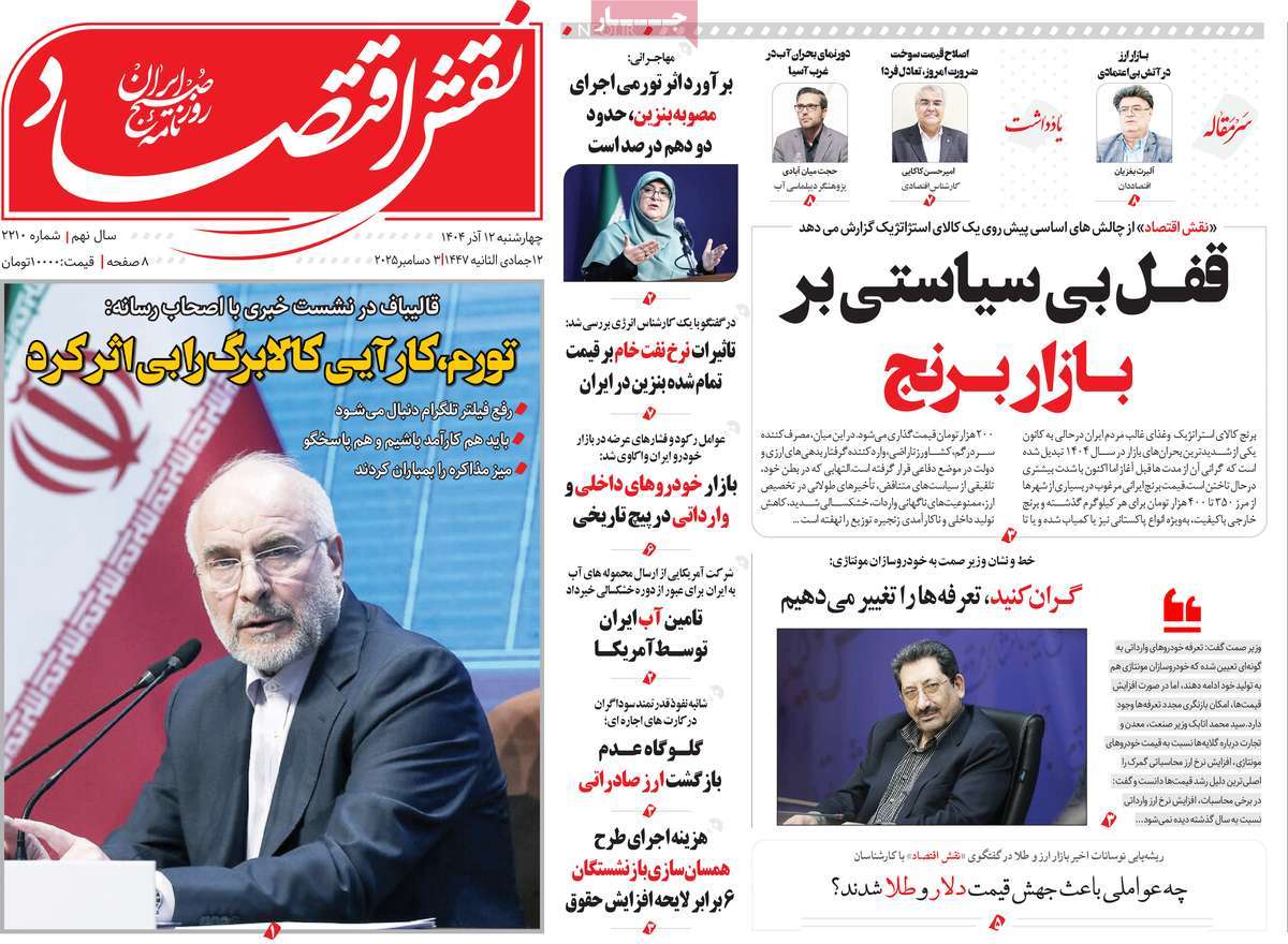 روزنامه نقش اقتصاد