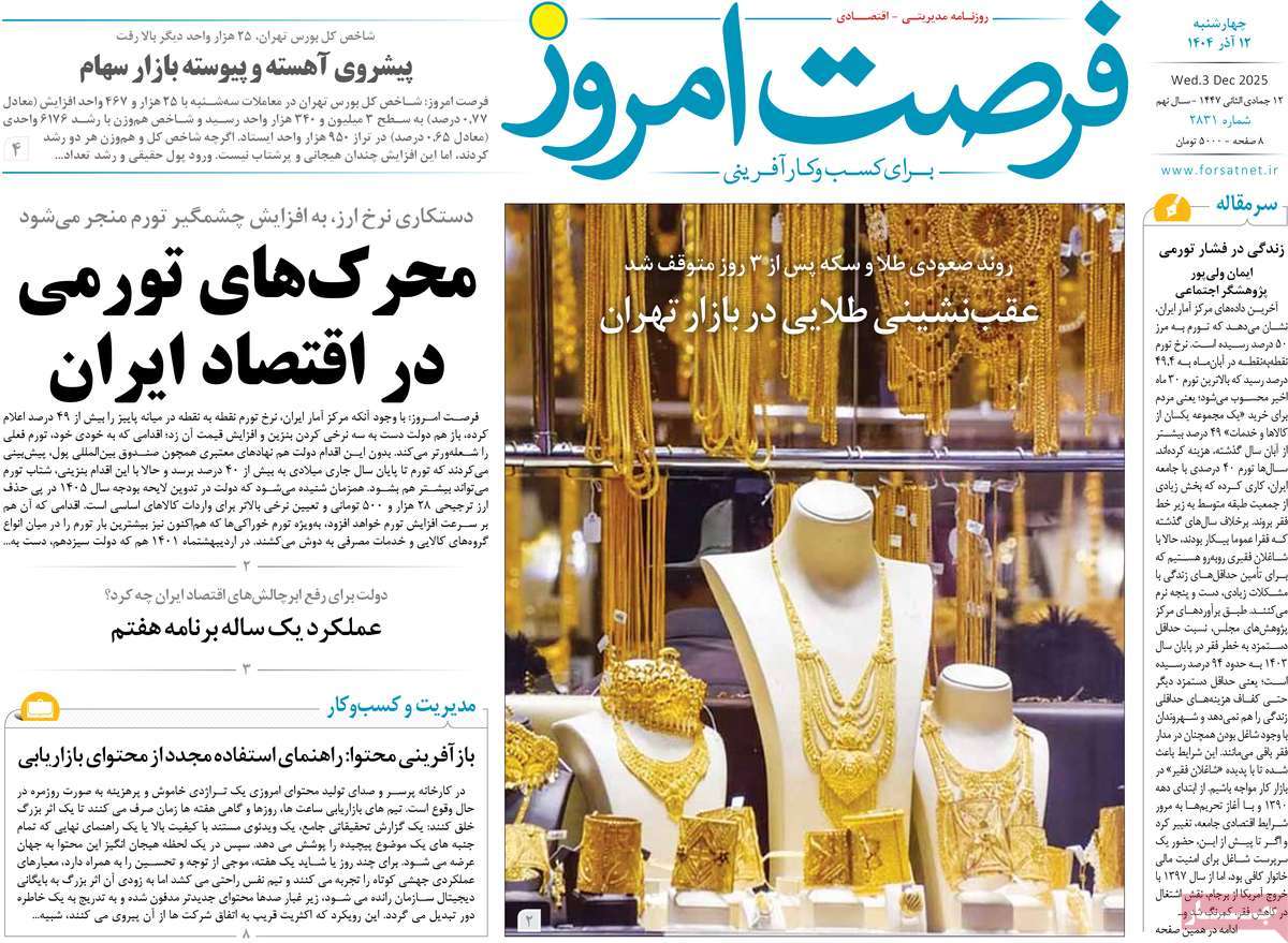 روزنامه فرصت امروز