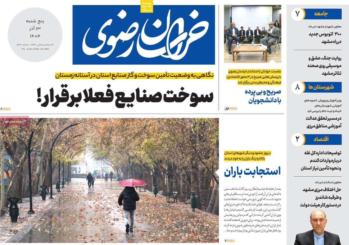 روزنامه خراسان رضوی