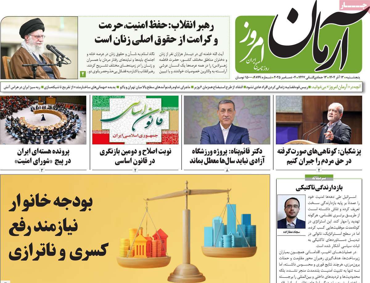 روزنامه آرمان امروز