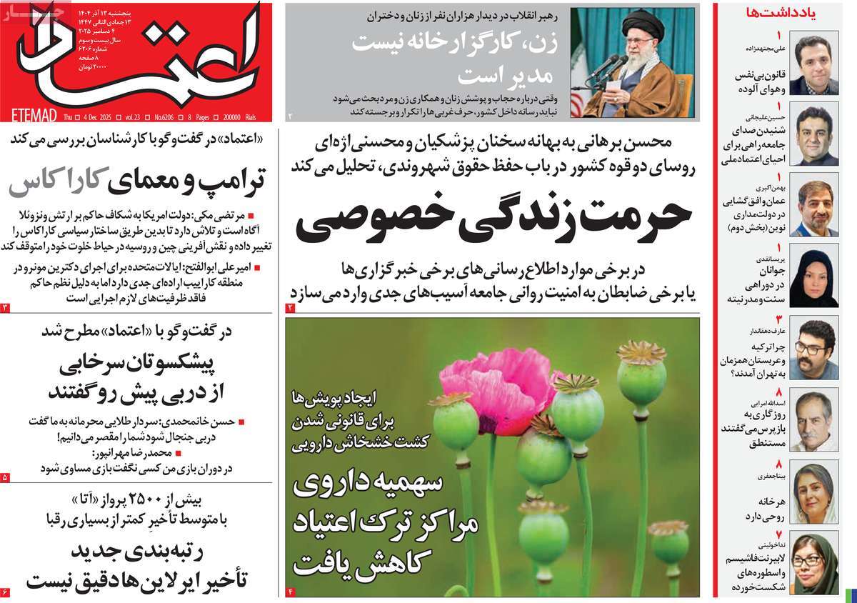 روزنامه اعتماد