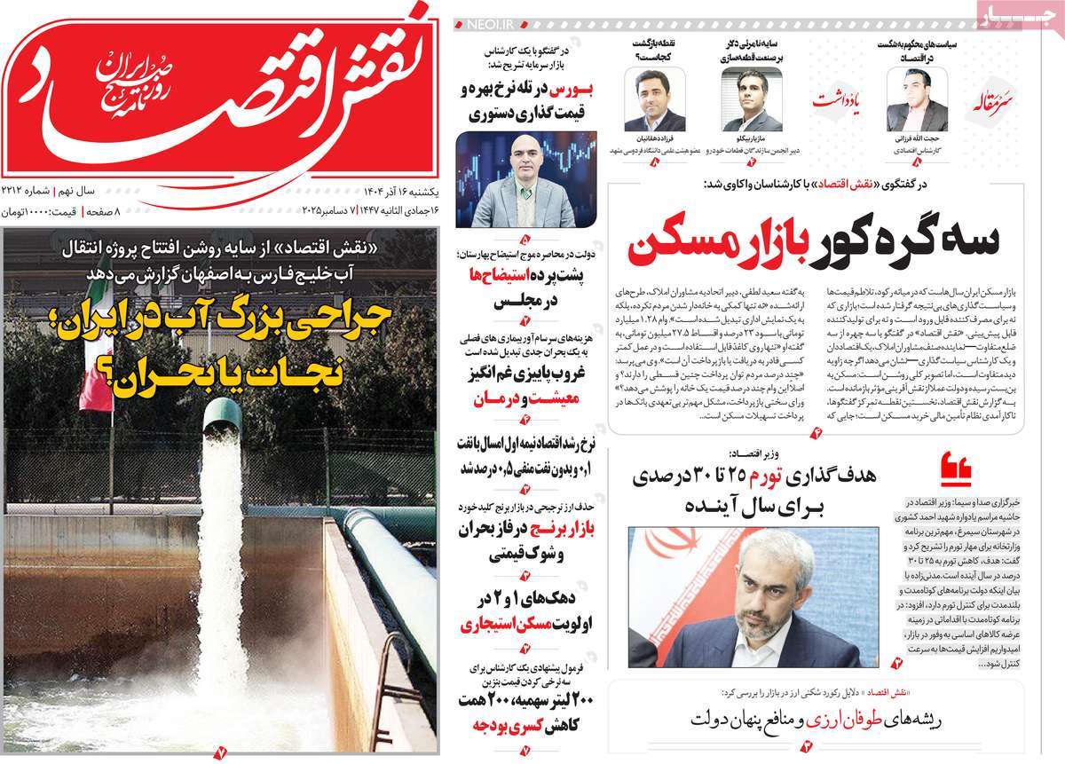 روزنامه نقش اقتصاد