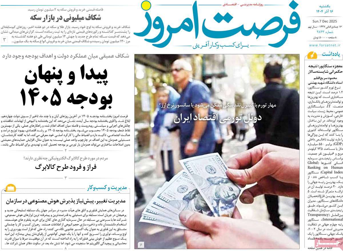 روزنامه فرصت امروز