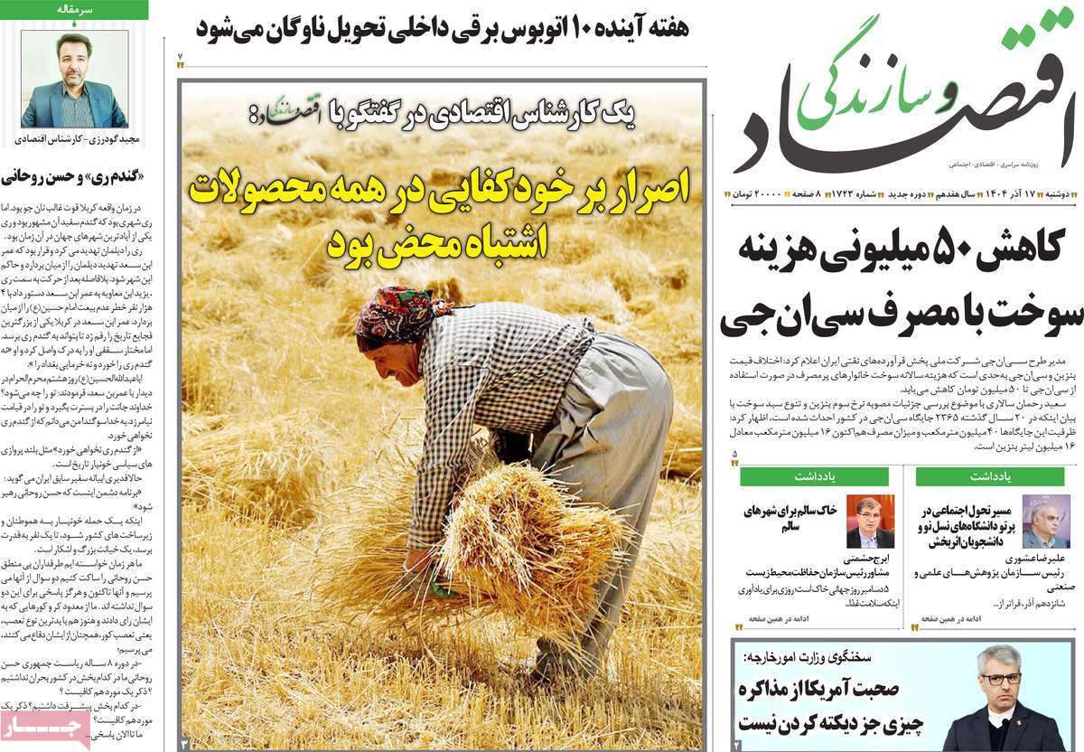 روزنامه اقتصاد و سازندگی