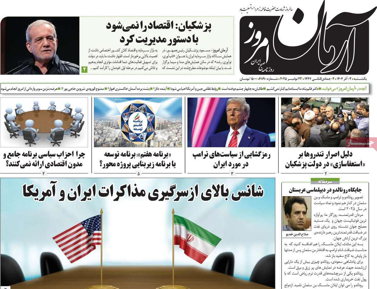 روزنامه آرمان امروز