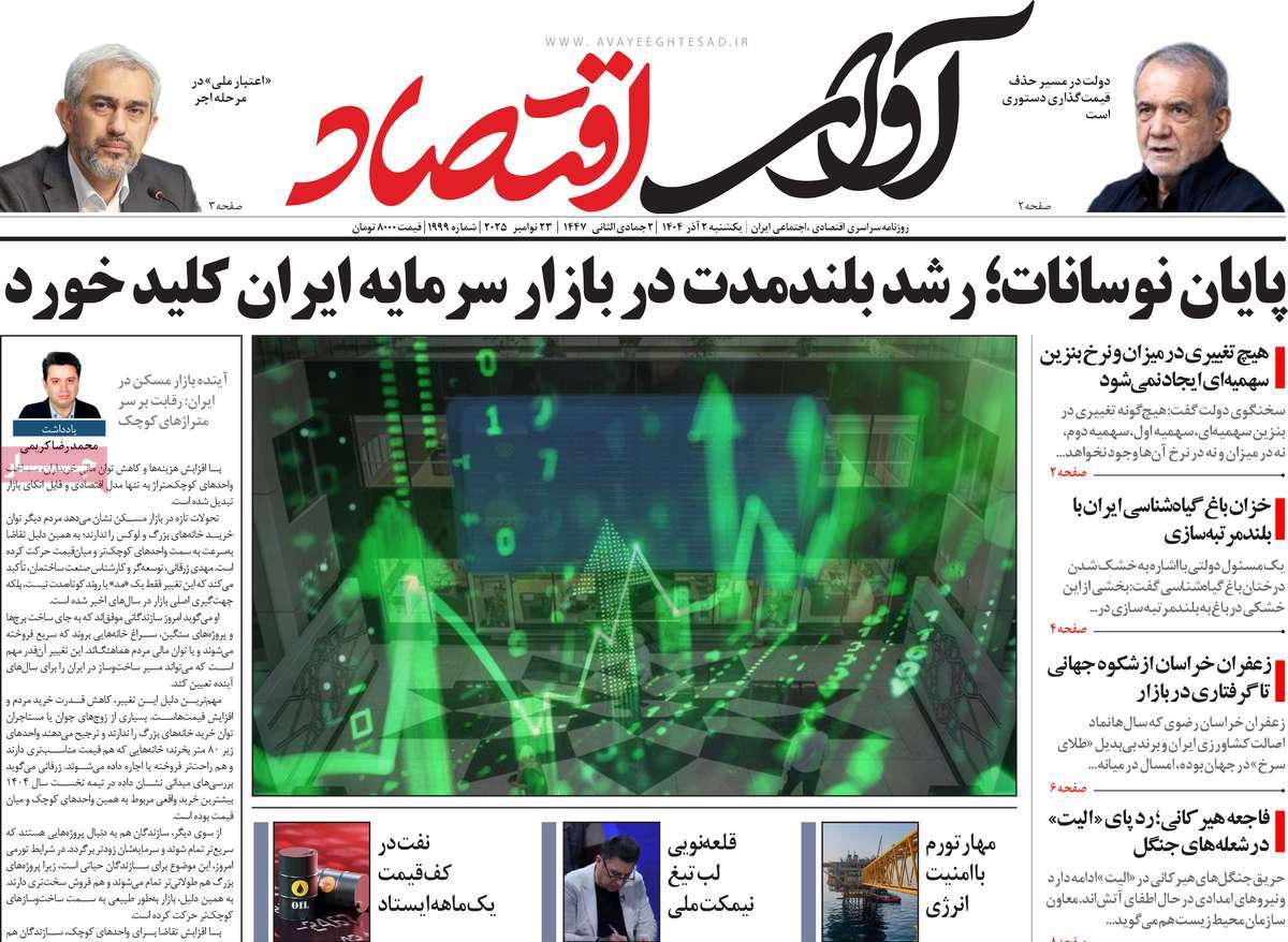 روزنامه آوای اقتصاد