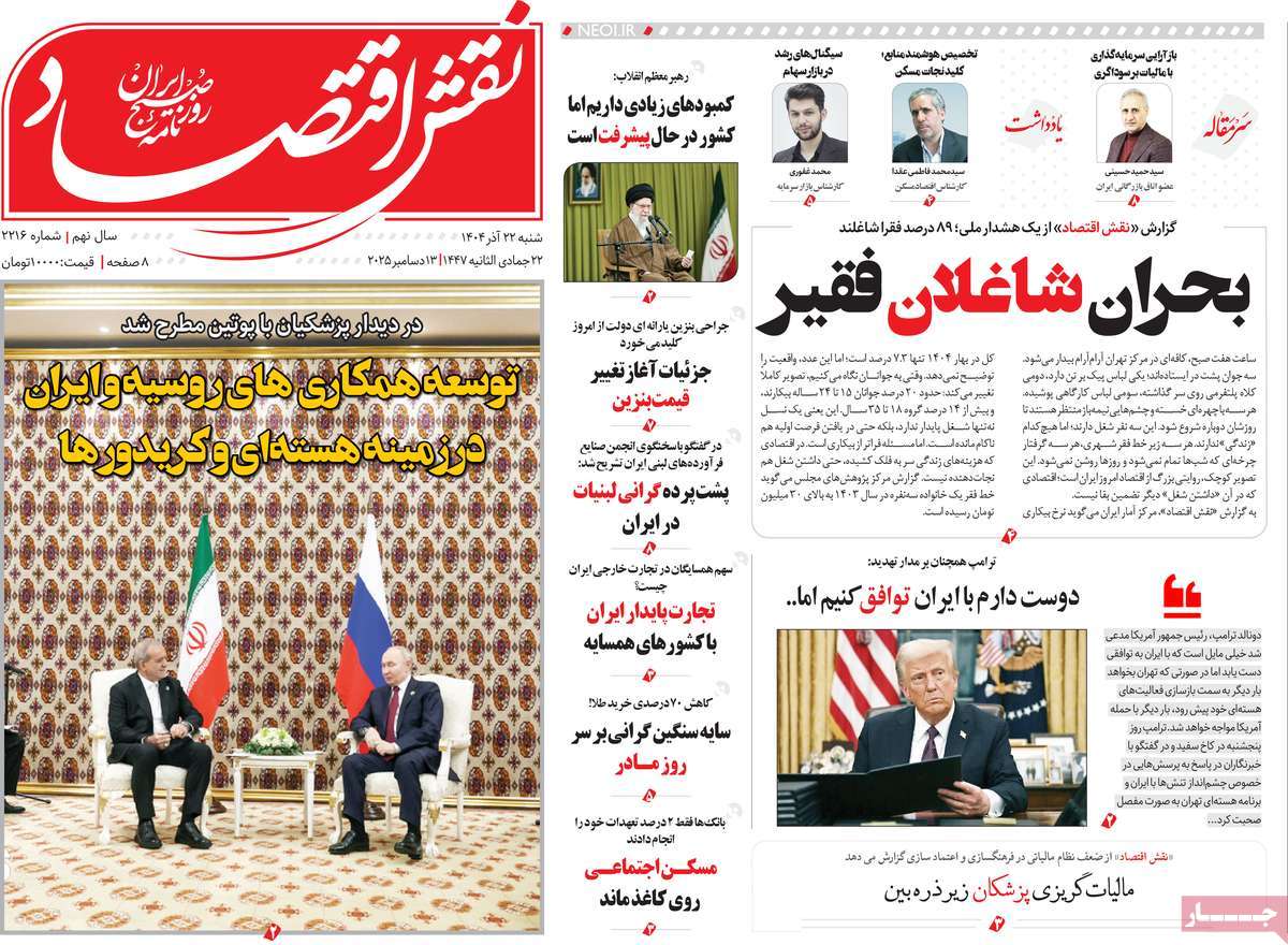 روزنامه نقش اقتصاد