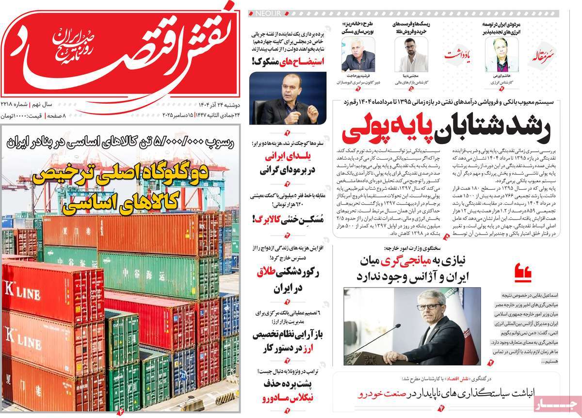 روزنامه نقش اقتصاد