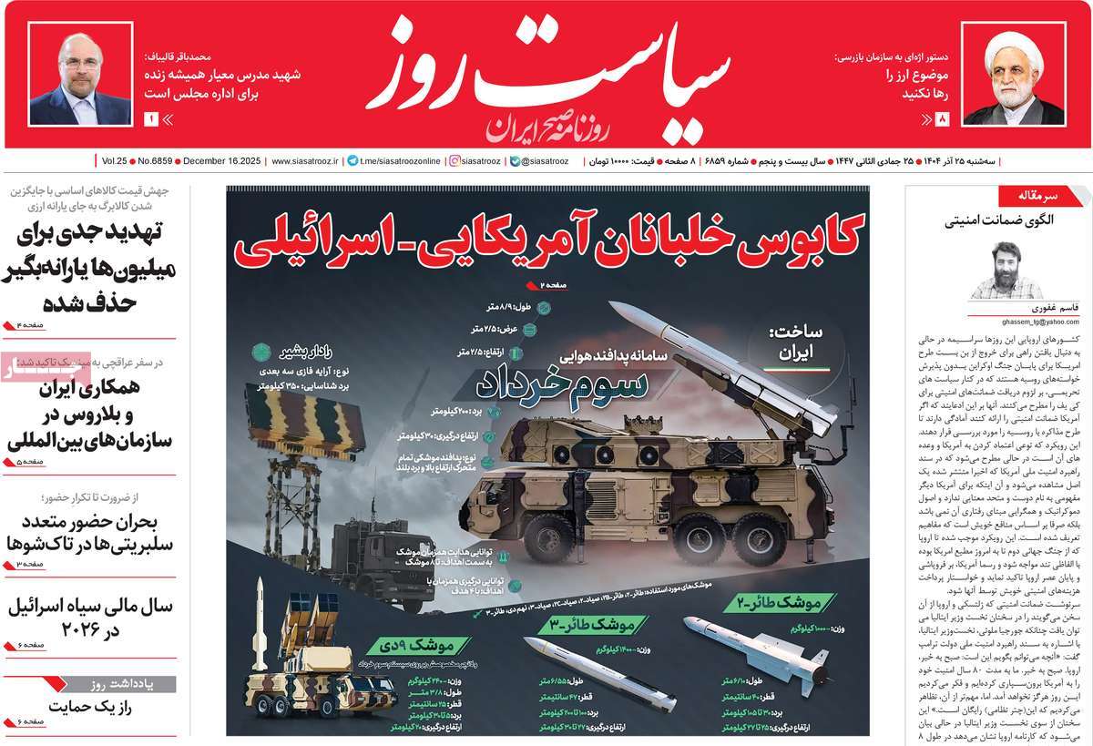 روزنامه سیاست روز