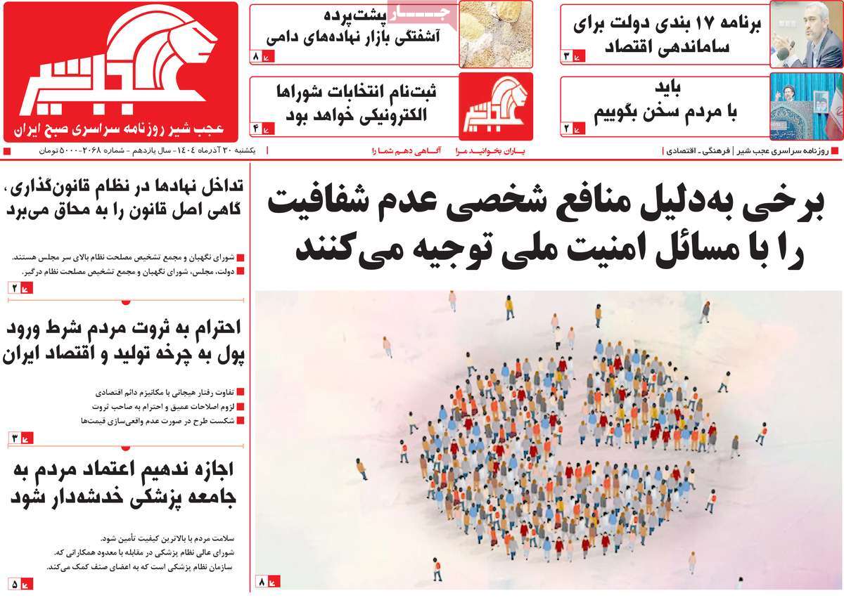 روزنامه عجب شیر