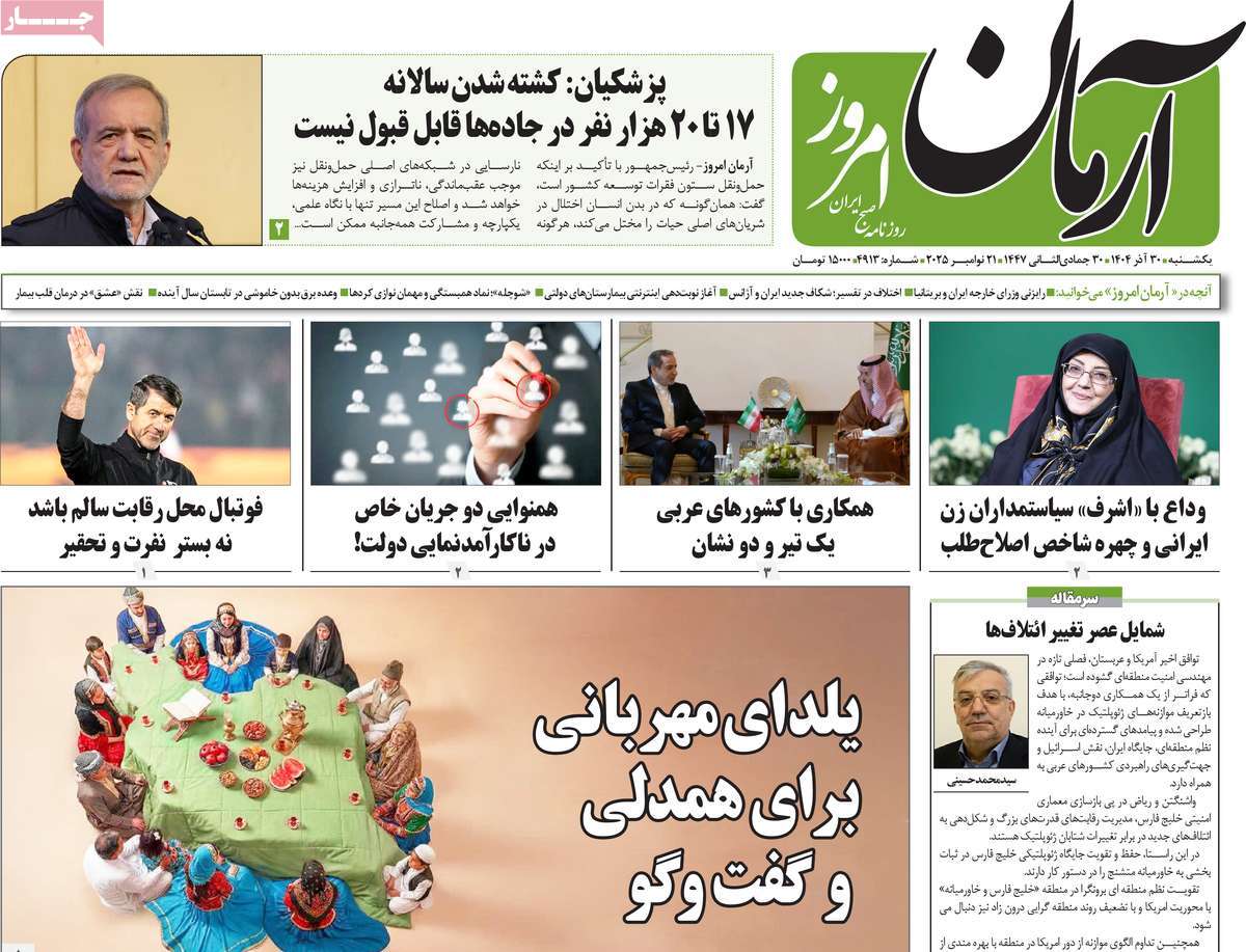 روزنامه آرمان امروز