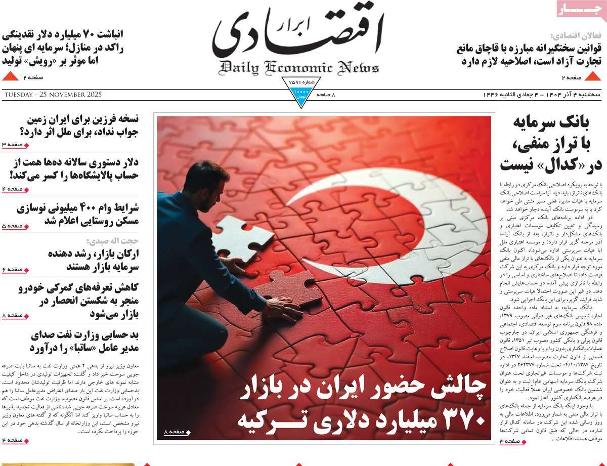 روزنامه ابرار اقتصادی