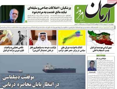 روزنامه آرمان امروز