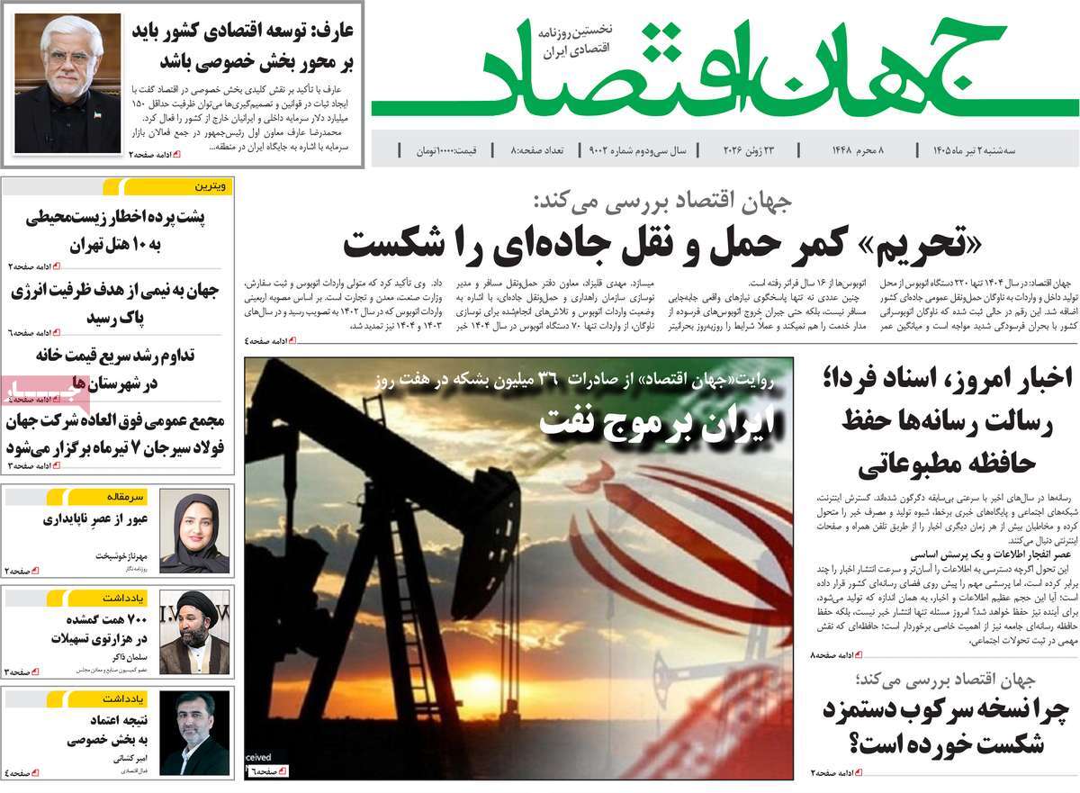 روزنامه جهان اقتصاد