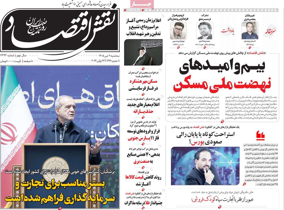 روزنامه نقش اقتصاد