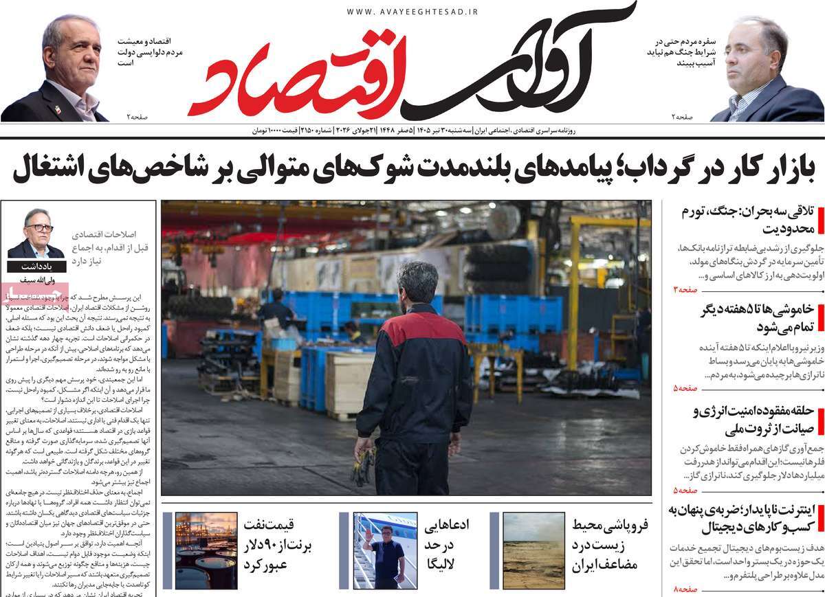 روزنامه آوای اقتصاد