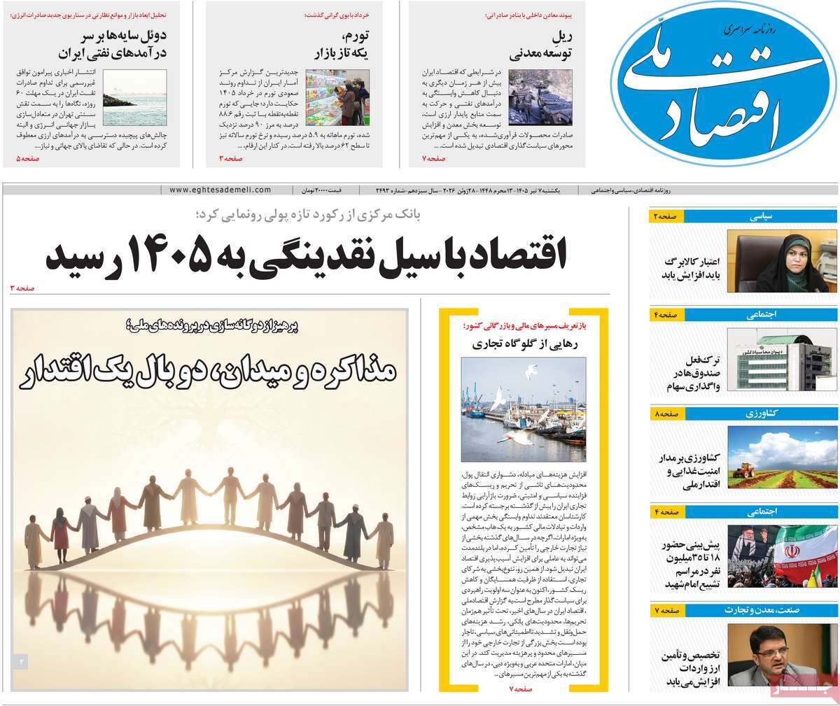 روزنامه اقتصاد ملی