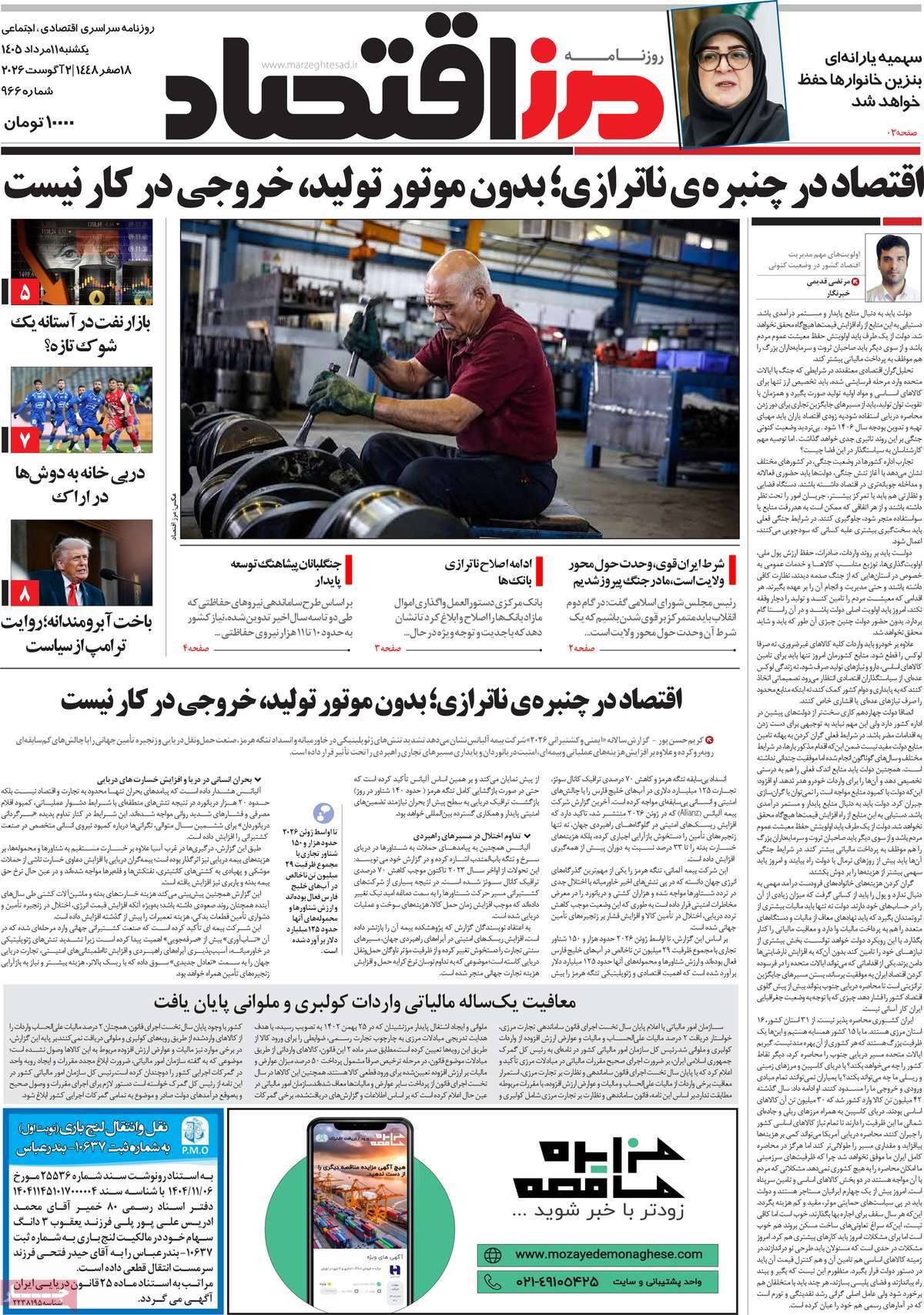 روزنامه مرز اقتصاد