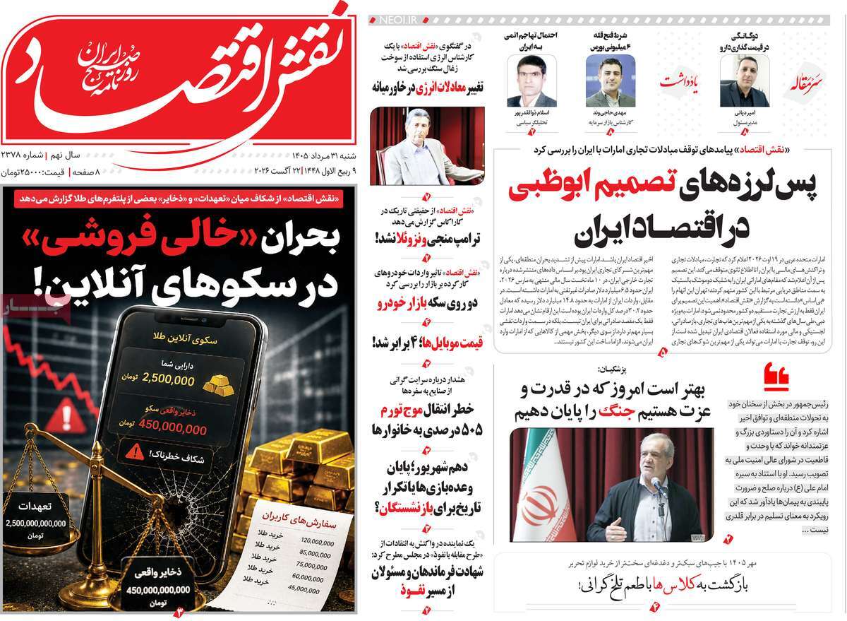 روزنامه نقش اقتصاد