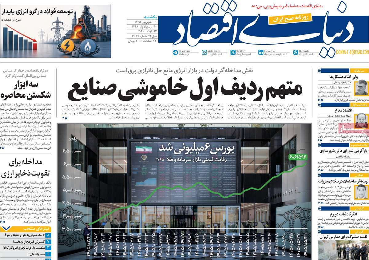 روزنامه دنیای اقتصاد