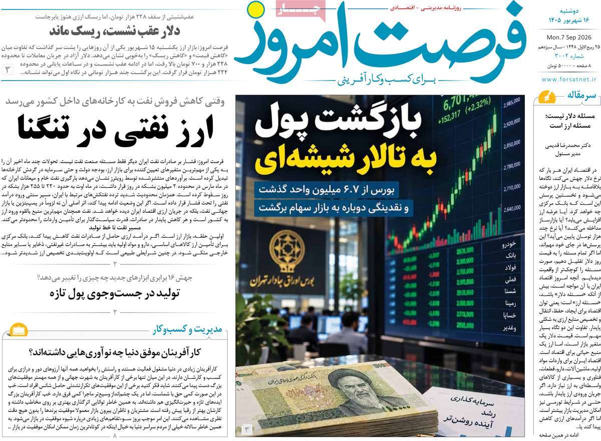 روزنامه فرصت امروز