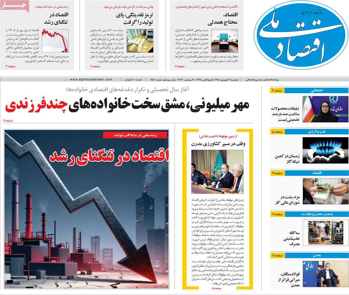 روزنامه اقتصاد ملی