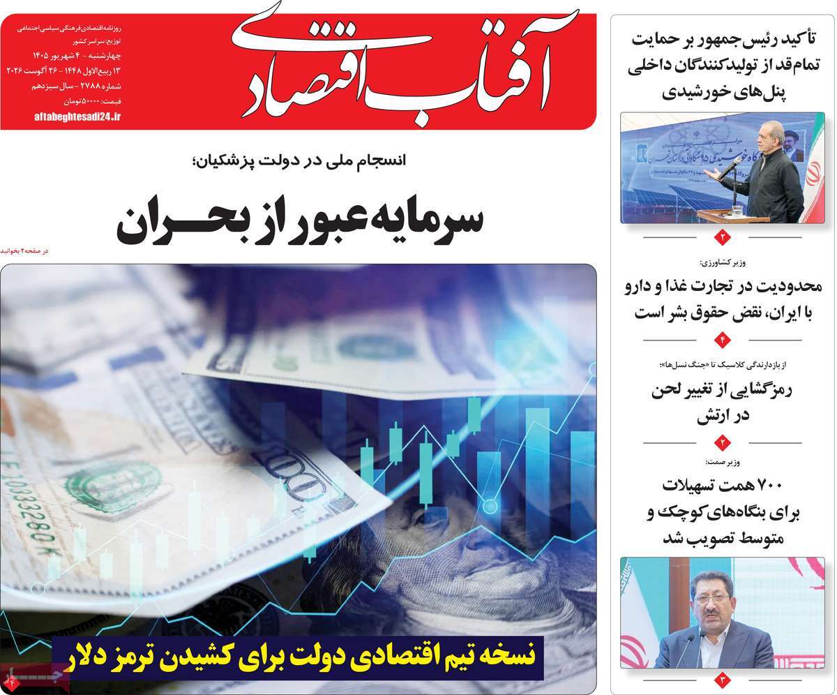 روزنامه آفتاب اقتصادی