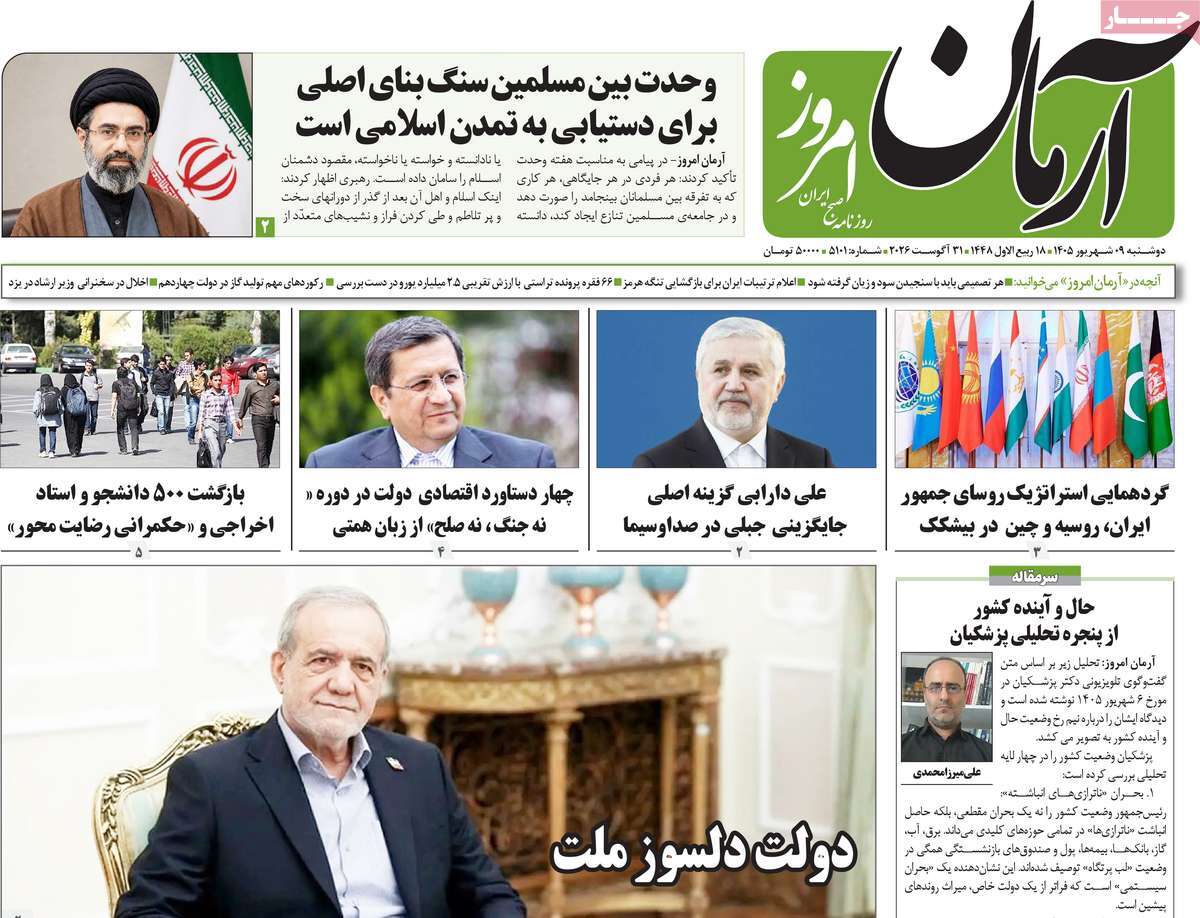روزنامه آرمان امروز